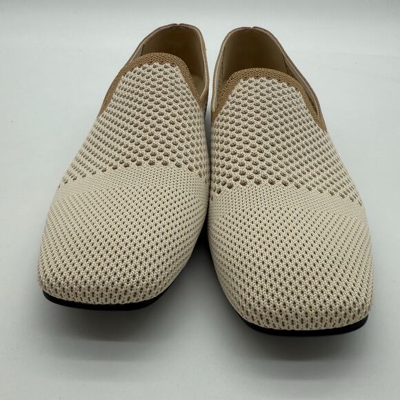 Vivaia Reva Perforated Slip On Minimalist Loafer Knit Breathable Comfort Ivory 8 - Picture 3 of 8